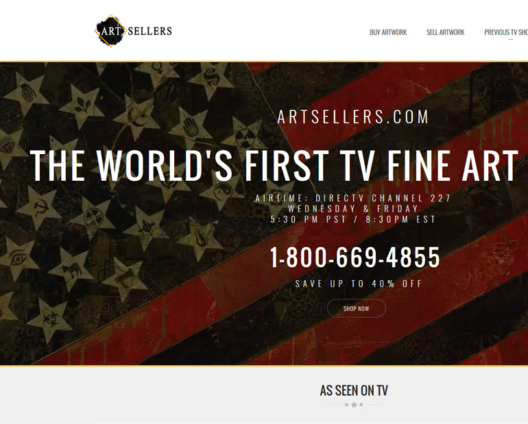 Art Sellers Website by Web & Vincent