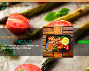 RightMealz Website by Web & Vincent