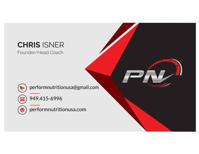 Performa Nutrition Business Card by Web & Vincent