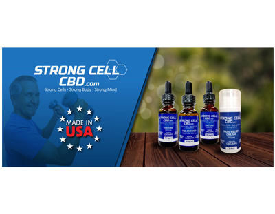 Strong Cell CBD Facebook Banner by Web & Vincent