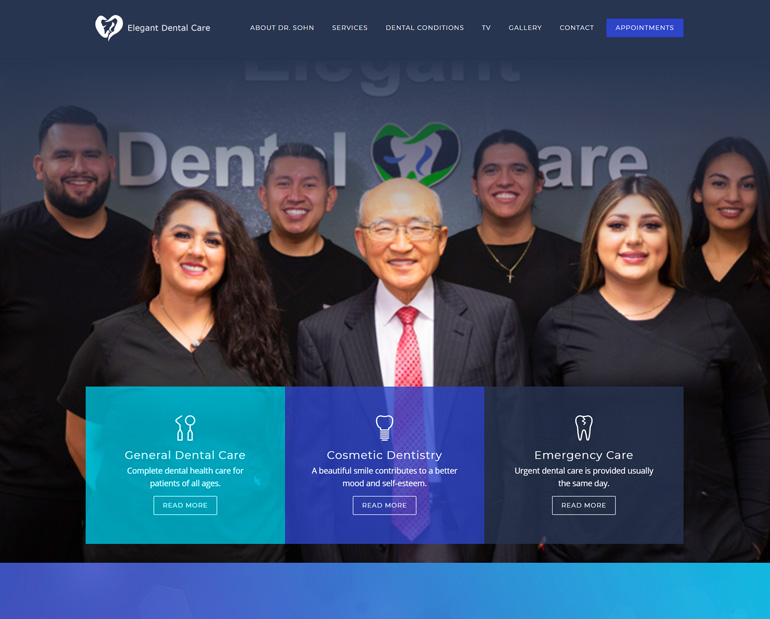 Elegant Dental Care Website by Web & Vincent