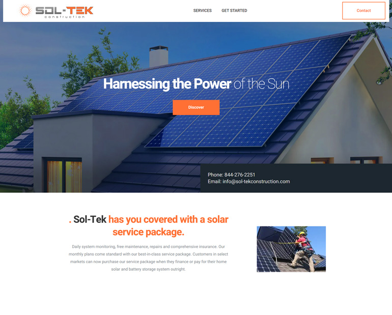 Sol-Tek Construction Website by Web & Vincent