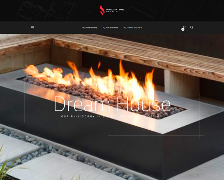 Innovative Fire Pits Website by Web & Vincent